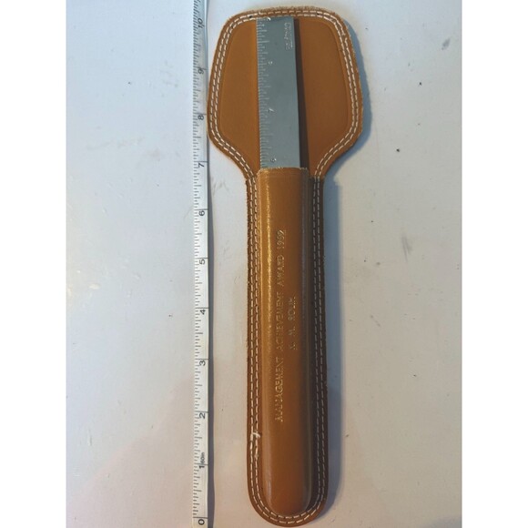 Vintage Solingen Letter Opener And Leather Sheath City Scape Germany - Picture 3 of 7